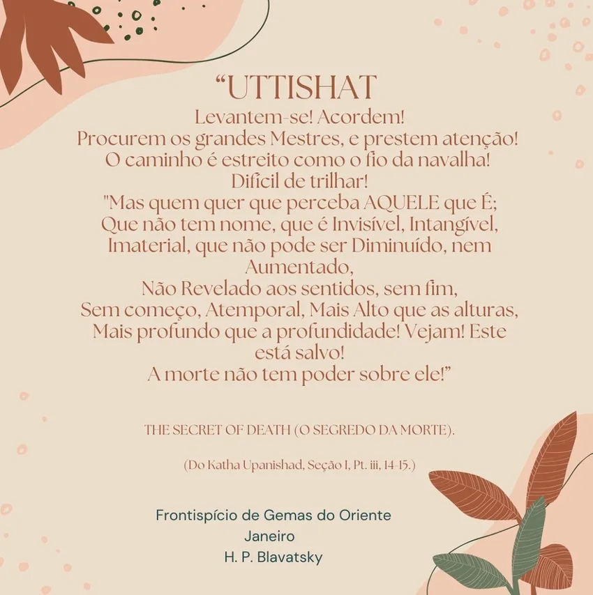 Gemas do Oriente - H.P. Blavatsky - Janeiro